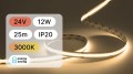 25mb / TAŚMA LED 24V / COB / 12W / 480LED / IP20 / 3000K / 130lm/W / 10mm PCB