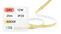 25mb / TAŚMA LED 24V / COB / 12W / 480LED / IP20 / 4000K / 135lm/W / 10mm PCB