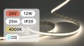 25mb / TAŚMA LED 24V / COB / 12W / 480LED / IP20 / 4000K / 135lm/W / 10mm PCB