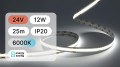 25mb / TAŚMA LED 24V / COB / 12W / 480LED / IP20 / 6000K / 140lm/W / 10mm PCB
