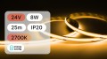 25mb / TAŚMA LED 24V / COB / 8W / 320LED / IP20 / 2700K / 120lm/W / 8mm PCB