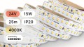 25mb / TAŚMA LED 2835 / 15W / 24V / IP20 / 140LED/m / NEUTRALNA / 4000K / powered by SAMSUNG /