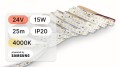 25mb / TAŚMA LED 2835 / 15W / 24V / IP20 / 140LED/m / NEUTRALNA / 4000K / powered by SAMSUNG /