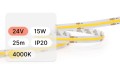 25mb / TAŚMA LED COB 24V / 15W / 480 LED/1m / IP20 / 4000K / 100lm/W / 10mm