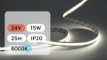 25mb / TAŚMA LED COB 24V / 15W / 480 LED/1m / IP20 / 6000K / 100lm/W / 10mm