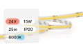 25mb / TAŚMA LED COB 24V / 15W / 480 LED/1m / IP20 / 6000K / 100lm/W / 10mm