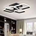 Lampa Dekoracyjna 72W Czarna 4 Kwadraty + pilot DL-C02.jpg