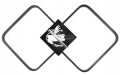 Lampa Dekoracyjna 2 kwadraty 52W Czarna DL-Z02.jpg