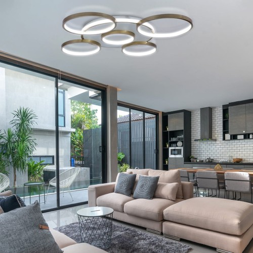 LAMPA DEKORACYJNA SUFIT 120W ZŁOTA + PILOT DL-Z03.jpg