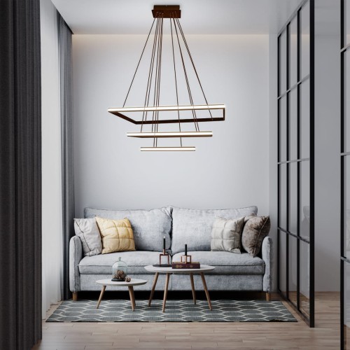 LAMPA LED ŻYRANDOL DEKORACYJNA SUFIT + PILOT 116W BRĄZ DL-F09.jpg