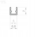 Profil LED P4-4 Linia MIKRO Czarny 3mb + Osłona Mleczna Zestaw Komplet