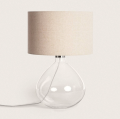 Lampa Stołowa z Tkaniny i Szkła y Cristal Marseille.PNG