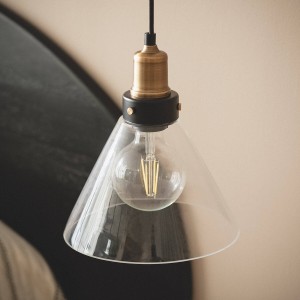 Lampa Wisząca z Metalu i Szkła Factory