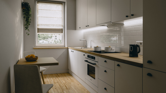 Zestaw TEKKNI ARRE srebrny, klosz mleczny 3 m