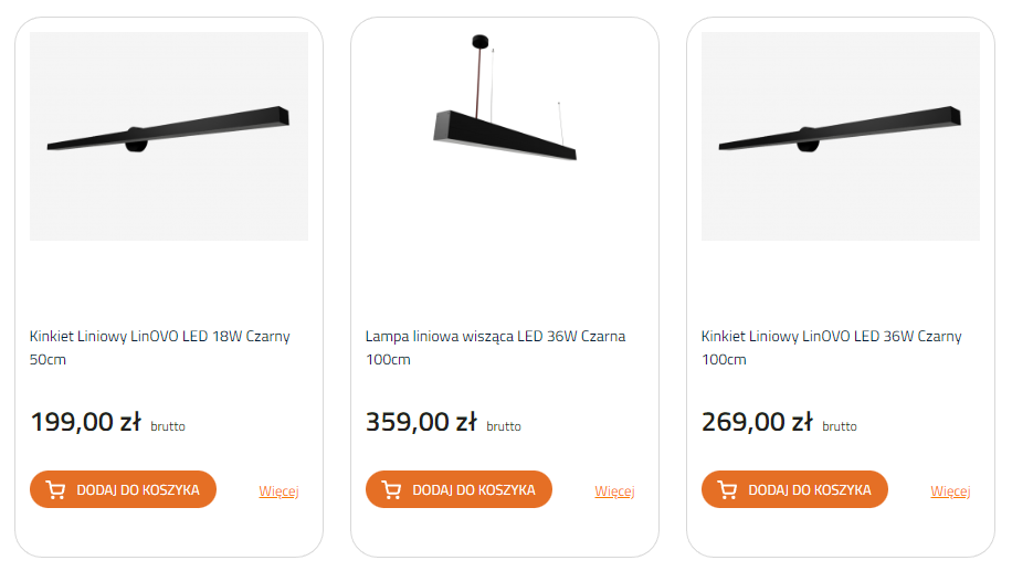 Lampy wiszące sklep wroled