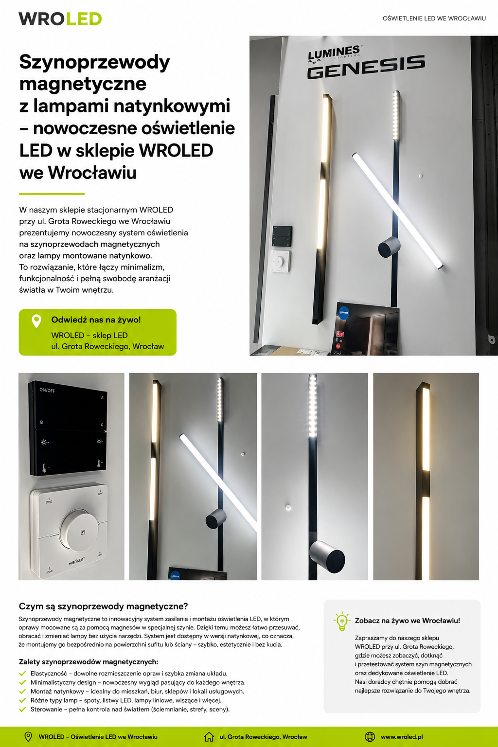 Szynoprzewody Magnetyczne Wrocław – Nowoczesne Oświetlenie LED | WROLED