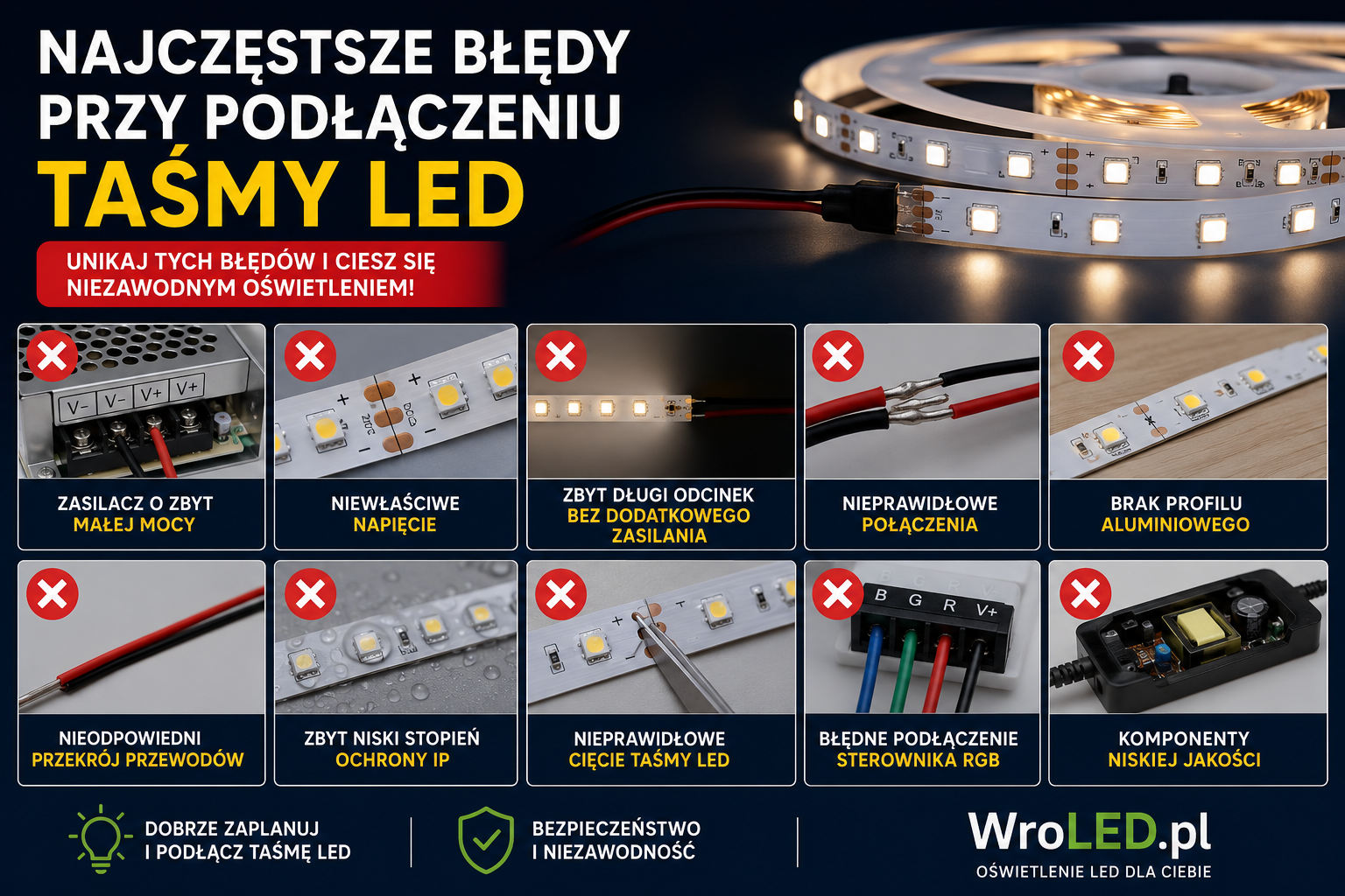 Podłączenie taśmy LED – wszystko, co musisz wiedzieć przed montażem