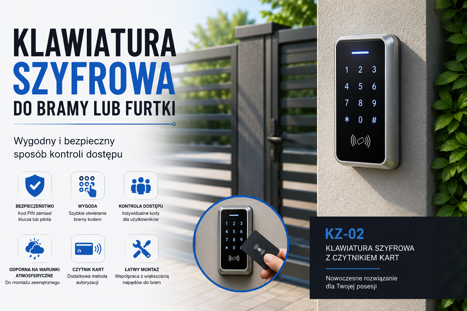 Klawiatura szyfrowa do bramy i furtki – bezpieczna kontrola dostępu