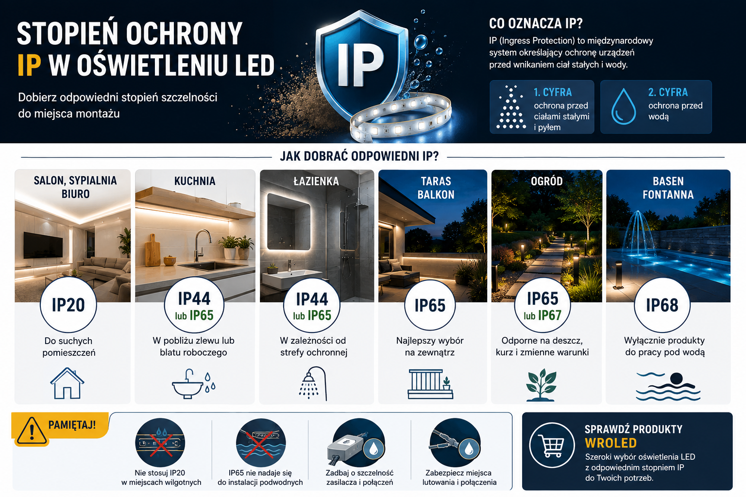 Stopień ochrony IP – jak dobrać odpowiednie IP do oświetlenia LED?