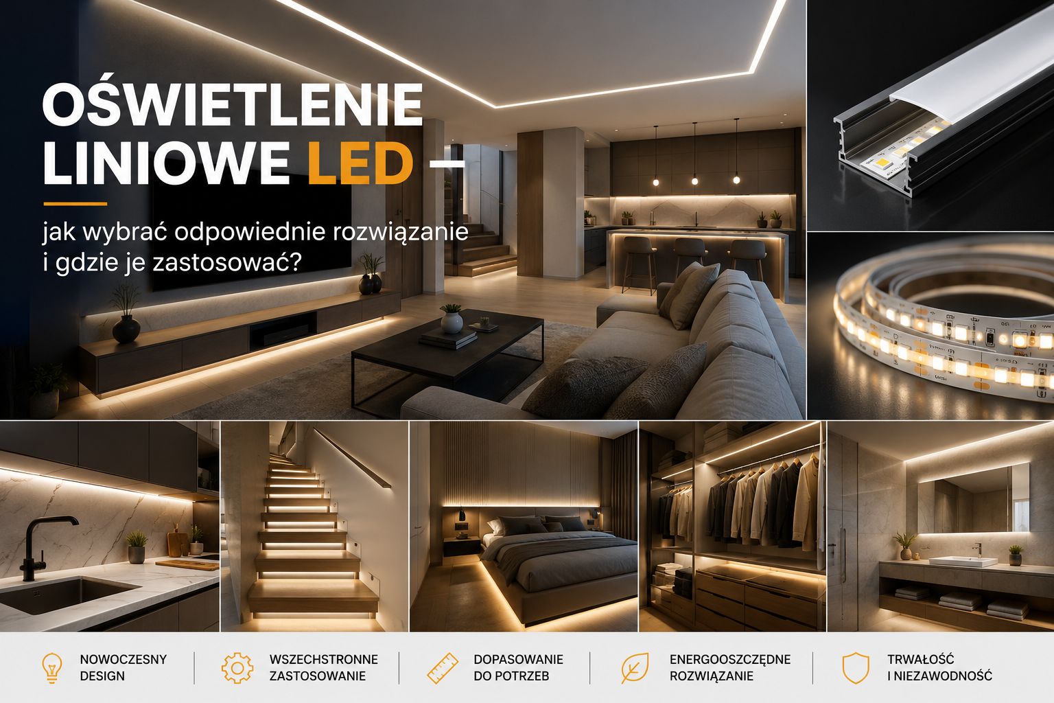 Oświetlenie liniowe LED – jak wybrać i gdzie zastosować?